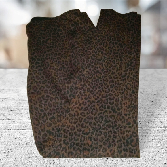 Promise leopard look leggings/pull on pants size 8 - Picture 5 of 10